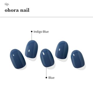 オホーラ(ohora)のohora オホーラ　ネイルシール　N Cream Indigo ワンカラー　青(ネイル用品)