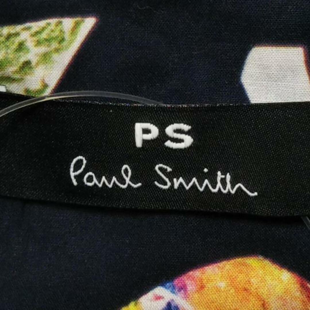 Paul Smith(ポールスミス)のPaulSmith(ポールスミス) 半袖シャツブラウス サイズ38 L レディース - 黒×ピンク×マルチ 綿 レディースのトップス(シャツ/ブラウス(半袖/袖なし))の商品写真