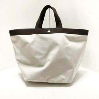 エルベシャプリエ(Herve Chapelier)のHerve Chapelier(エルベシャプリエ) トートバッグ コーデュラ舟型トートL ベージュ×ダークブラウン Cライン ナイロン(トートバッグ)