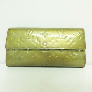 ルイヴィトン(LOUIS VUITTON)のLOUIS VUITTON(ルイヴィトン) 長財布 モノグラムヴェルニ ポルトフォイユサラ M93668 ヴェールブロンズ イニシャル刻印 パテントレザー（モノグラムの型押し）・レザー(財布)