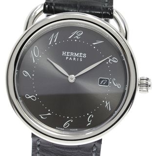 エルメス(Hermes)のエルメス HERMES AR5.710 アルソー デイト クォーツ メンズ 良品 保証書付き_808548(腕時計(アナログ))