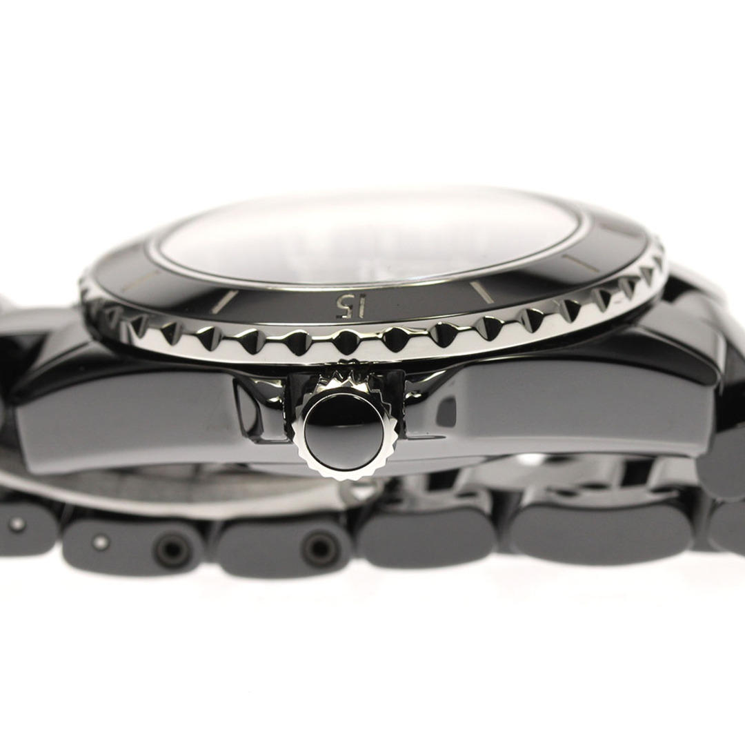 CHANEL(シャネル)のシャネル CHANEL H5701 J12 黒セラミック デイト 12Pダイヤ クォーツ レディース 良品 保証書付き_805062 レディースのファッション小物(腕時計)の商品写真