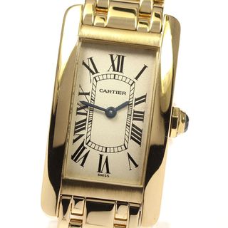 カルティエ(Cartier)のカルティエ CARTIER W26015K2 タンクアメリカン K18YG クォーツ レディース _791226(腕時計)