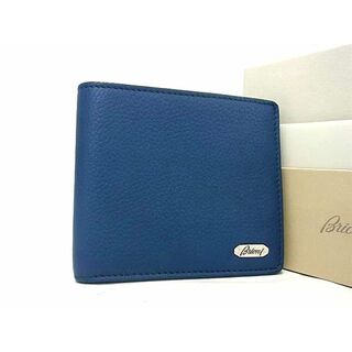 ■新品■未使用■ Brioni ブリオーニ レザー 二つ折り 財布 ウォレット 札入れ メンズ ブルー系 AZ0740 (折り財布)