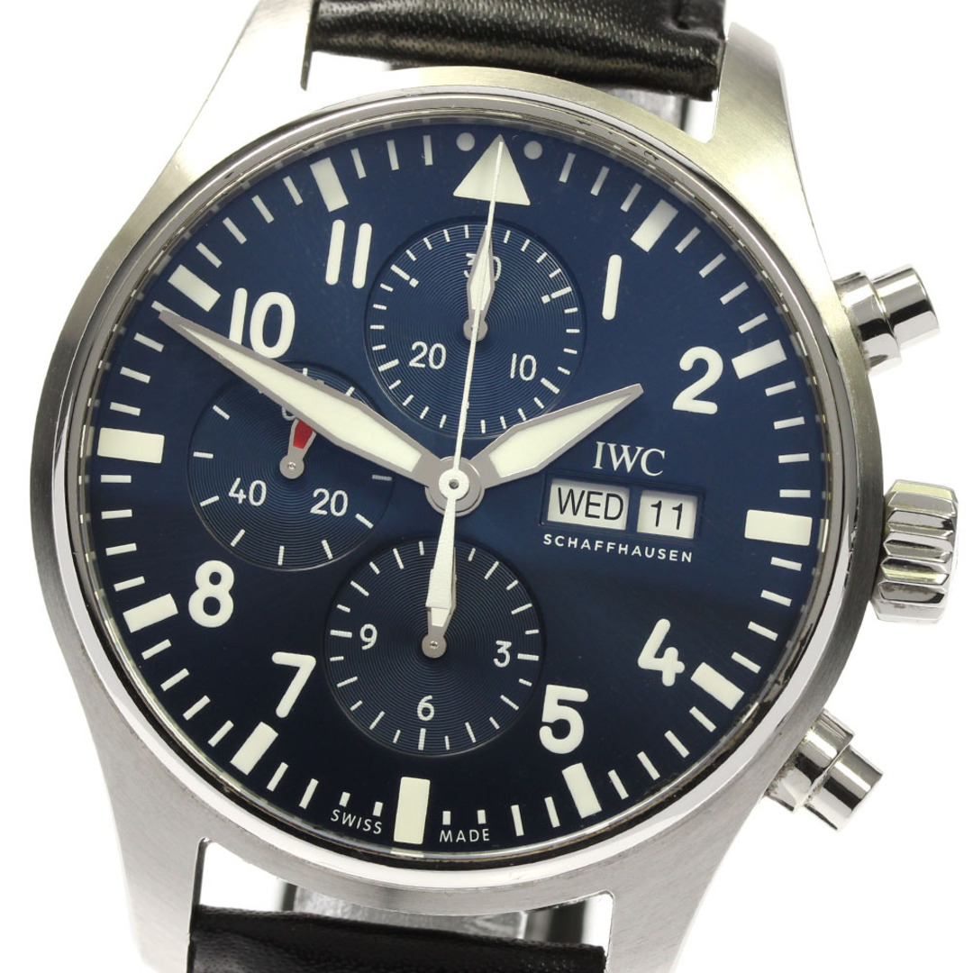 IWC(インターナショナルウォッチカンパニー)のIWC IWC SCHAFFHAUSEN IW377714 パイロットウォッチ プティ プランス クロノグラフ 自動巻き メンズ 良品 箱・保証書付き_805676 メンズの時計(腕時計(アナログ))の商品写真