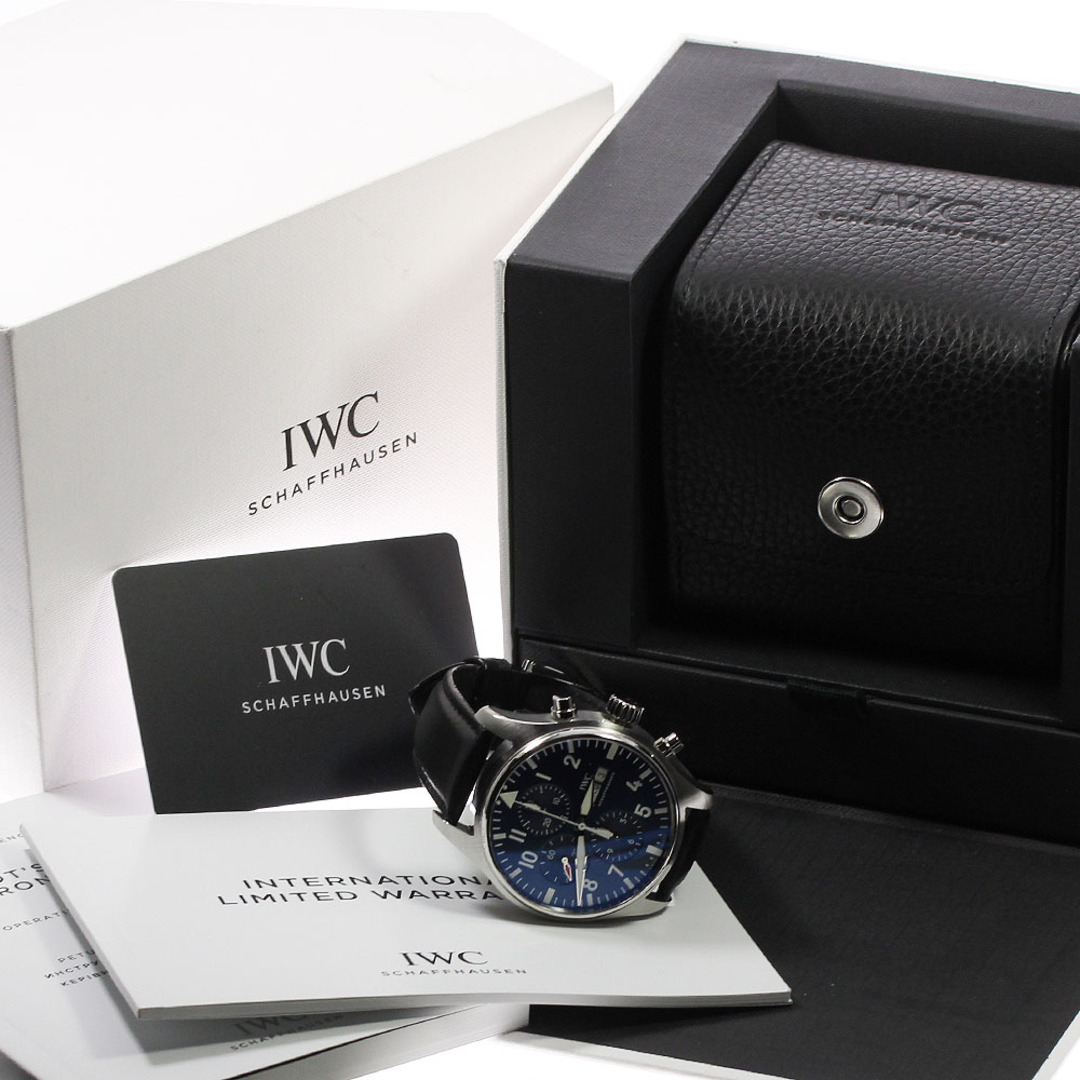 IWC(インターナショナルウォッチカンパニー)のIWC IWC SCHAFFHAUSEN IW377714 パイロットウォッチ プティ プランス クロノグラフ 自動巻き メンズ 良品 箱・保証書付き_805676 メンズの時計(腕時計(アナログ))の商品写真