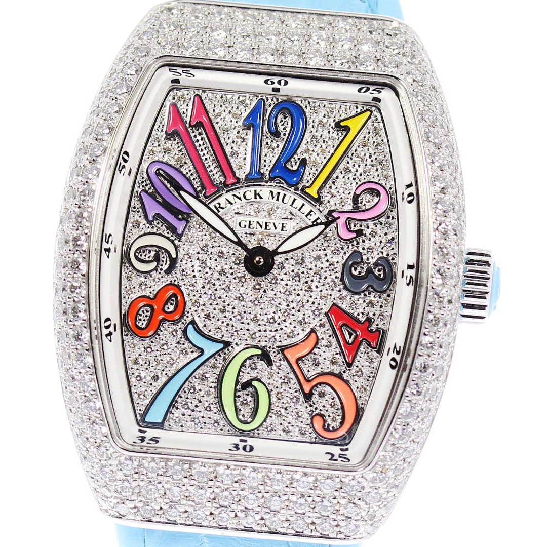 FRANCK MULLER(フランクミュラー)のフランクミュラー FRANCK MULLER V29QZDCD ヴァンガード カラードリーム 全面ダイヤ クォーツ レディース 美品 _636931 レディースのファッション小物(腕時計)の商品写真