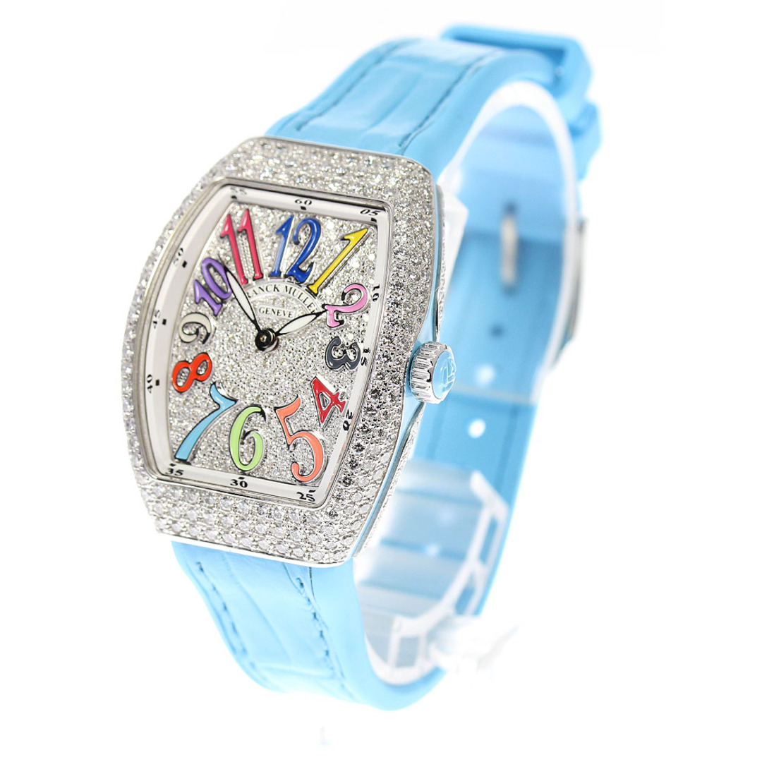 FRANCK MULLER(フランクミュラー)のフランクミュラー FRANCK MULLER V29QZDCD ヴァンガード カラードリーム 全面ダイヤ クォーツ レディース 美品 _636931 レディースのファッション小物(腕時計)の商品写真