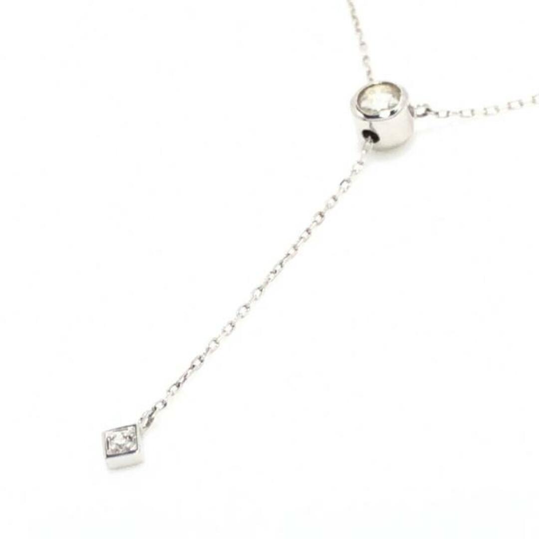 Enasoluna(エナソルーナ)のEnasoluna(エナソルーナ) ネックレス - K10WG×ダイヤモンド 2Pダイヤ/ダイヤ0.06カラット レディースのアクセサリー(ネックレス)の商品写真