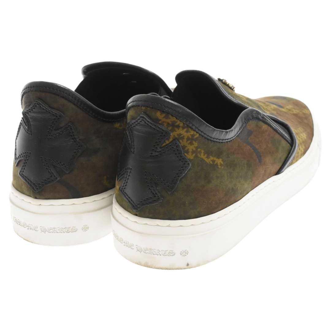 Chrome Hearts(クロムハーツ)のCHROME HEARTS クロムハーツ SLIP ON CAMO CALF CHプラスレザーパッチ ダガー付 レザースニーカー スリッポン カーキ メンズの靴/シューズ(スニーカー)の商品写真