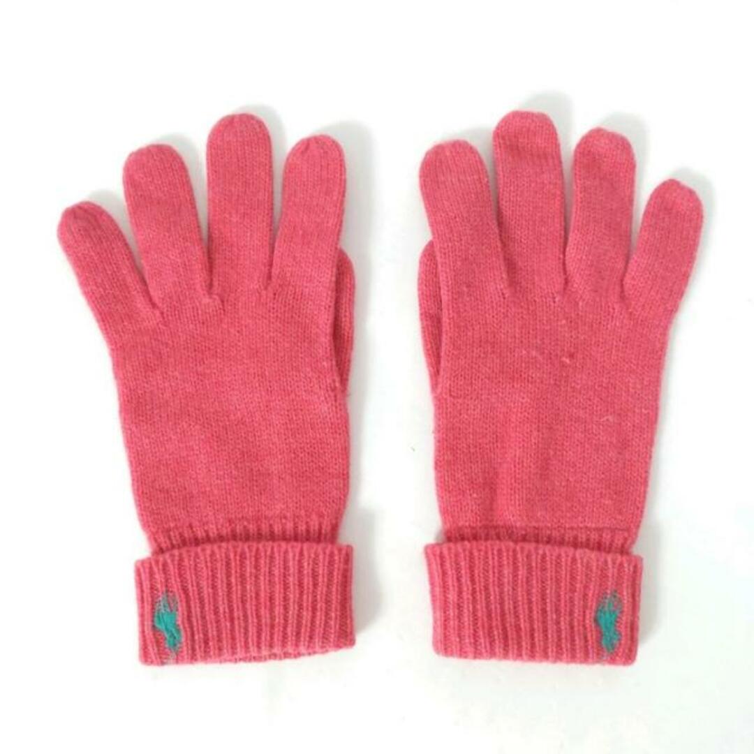 Ralph Lauren(ラルフローレン)のRalphLauren(ラルフローレン) 手袋 レディース - ピンク ウール レディースのファッション小物(手袋)の商品写真