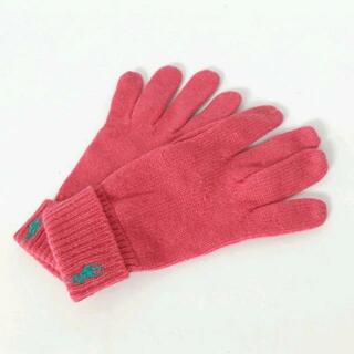 ラルフローレン(Ralph Lauren)のRalphLauren(ラルフローレン) 手袋 レディース - ピンク ウール(手袋)