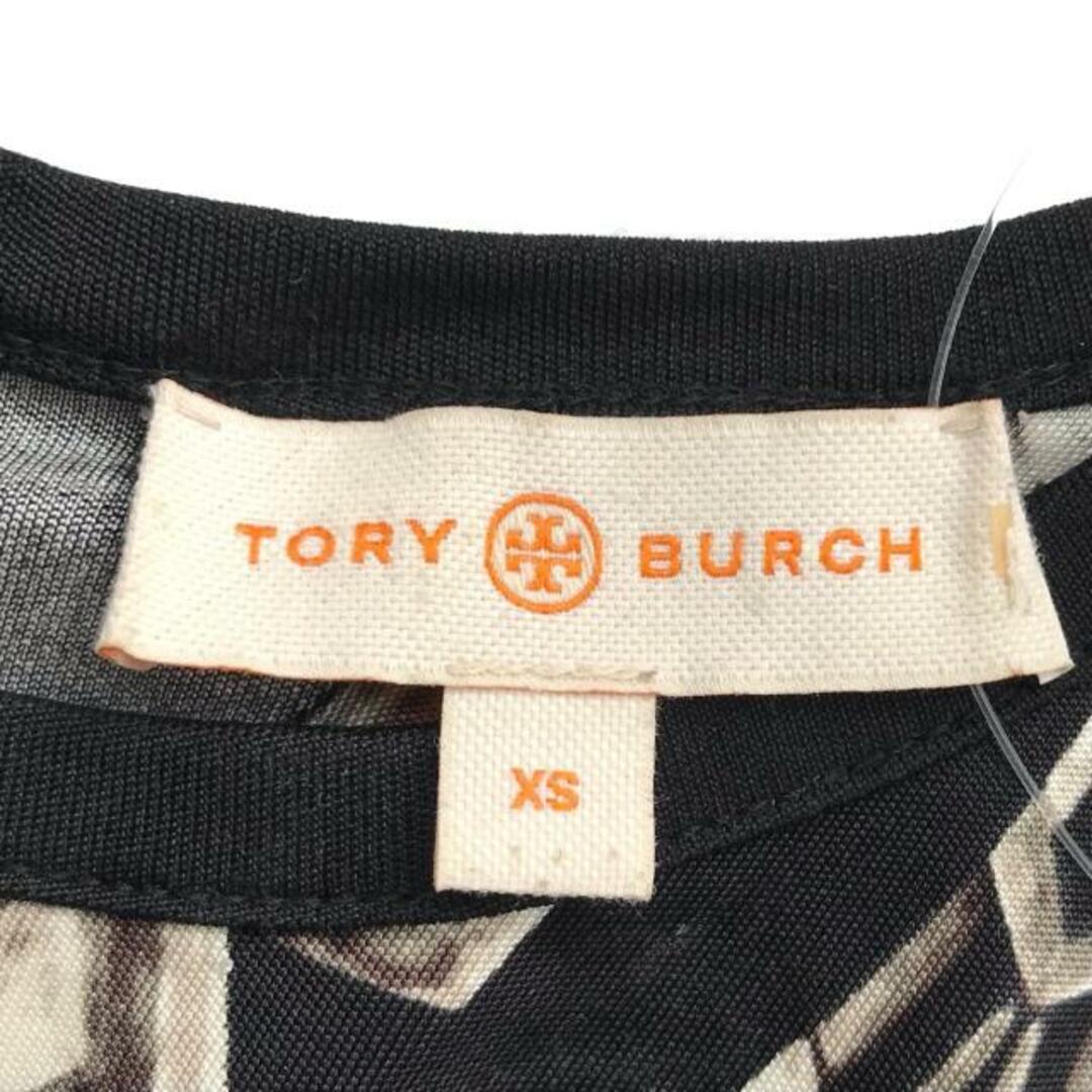 Tory Burch(トリーバーチ)のTORY BURCH(トリーバーチ) ワンピース サイズXS レディース美品  - 黒×ダークグレー×白 長袖/ひざ丈 レディースのワンピース(その他)の商品写真