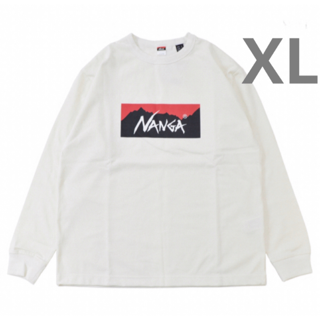 NANGA(ナンガ)のNANGA ナンガ　エコハイブリッド　ボックスロゴ ロングスリーブ ティー　XL メンズのトップス(Tシャツ/カットソー(七分/長袖))の商品写真
