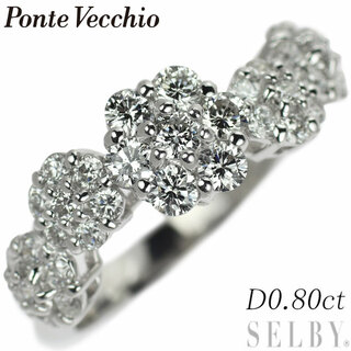ポンテヴェキオ(PonteVecchio)のポンテヴェキオ K18WG ダイヤモンド リング 0.80ct フラワー(リング(指輪))