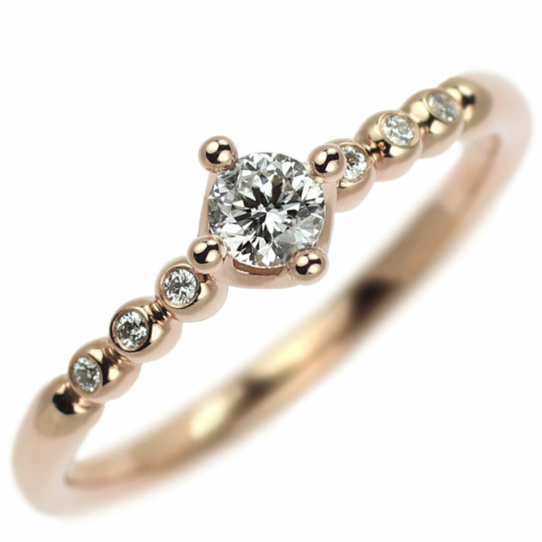 D&D144 K18PG ダイヤモンド リング 0.19ct D0.03ct レディースのアクセサリー(リング(指輪))の商品写真