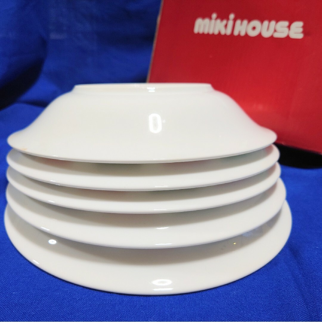 mikihouse(ミキハウス)の⚫新品⚫ミキハウス⚫廃盤品⚫皿⚫カレー皿⚫5枚おまとめ インテリア/住まい/日用品のキッチン/食器(食器)の商品写真