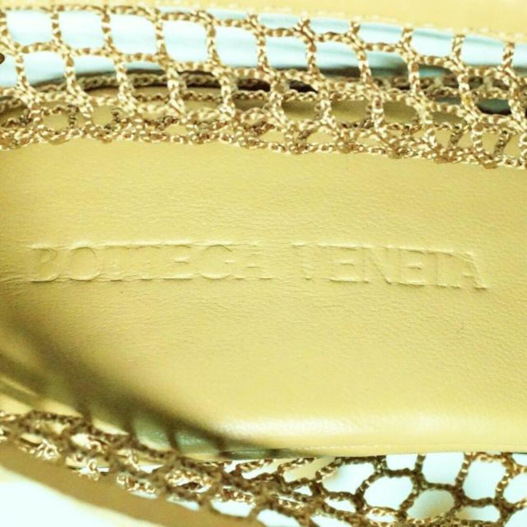 Bottega Veneta(ボッテガヴェネタ)のBOTTEGA VENETA(ボッテガヴェネタ) サンダル 36 レディース - ベージュ ネット 化学繊維×レザー レディースの靴/シューズ(サンダル)の商品写真