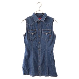 ディーゼル(DIESEL)のDIESEL ディーゼル DE-GLO-F A03868 ノースリーブデニムシャツワンピース レディース(Tシャツ(半袖/袖なし))