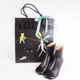 ロエベ(LOEWE)のLoewe　ロエベ　トイアンクルブーティ　黒　25.0　ショップ袋付き(ブーティ)