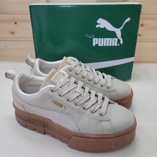 プーマ(PUMA)のプーマ メイズ レザー プラットフォーム ベージュ/ガム 23.5㎝(スニーカー)