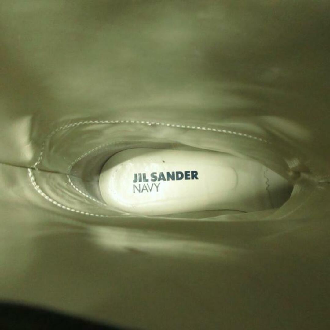 Jil Sander(ジルサンダー)のJILSANDER(ジルサンダー) ロングブーツ 37 1/2 レディース - 黒 スクエアトゥ レザー レディースの靴/シューズ(ブーツ)の商品写真