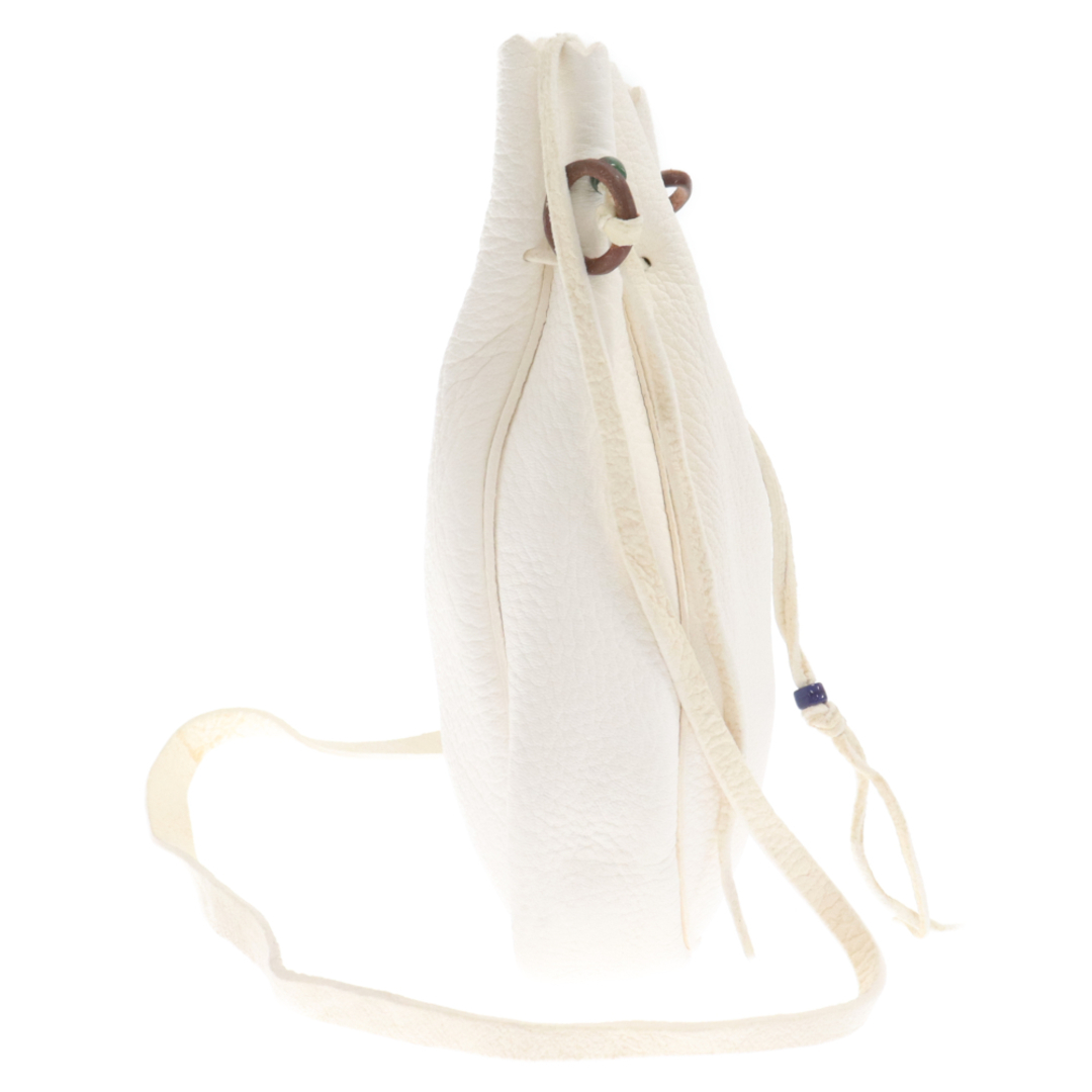 goro's(ゴローズ)のgoro's ゴローズ ディアスキン レザーポーチ 巾着 ホワイト メンズのバッグ(ショルダーバッグ)の商品写真