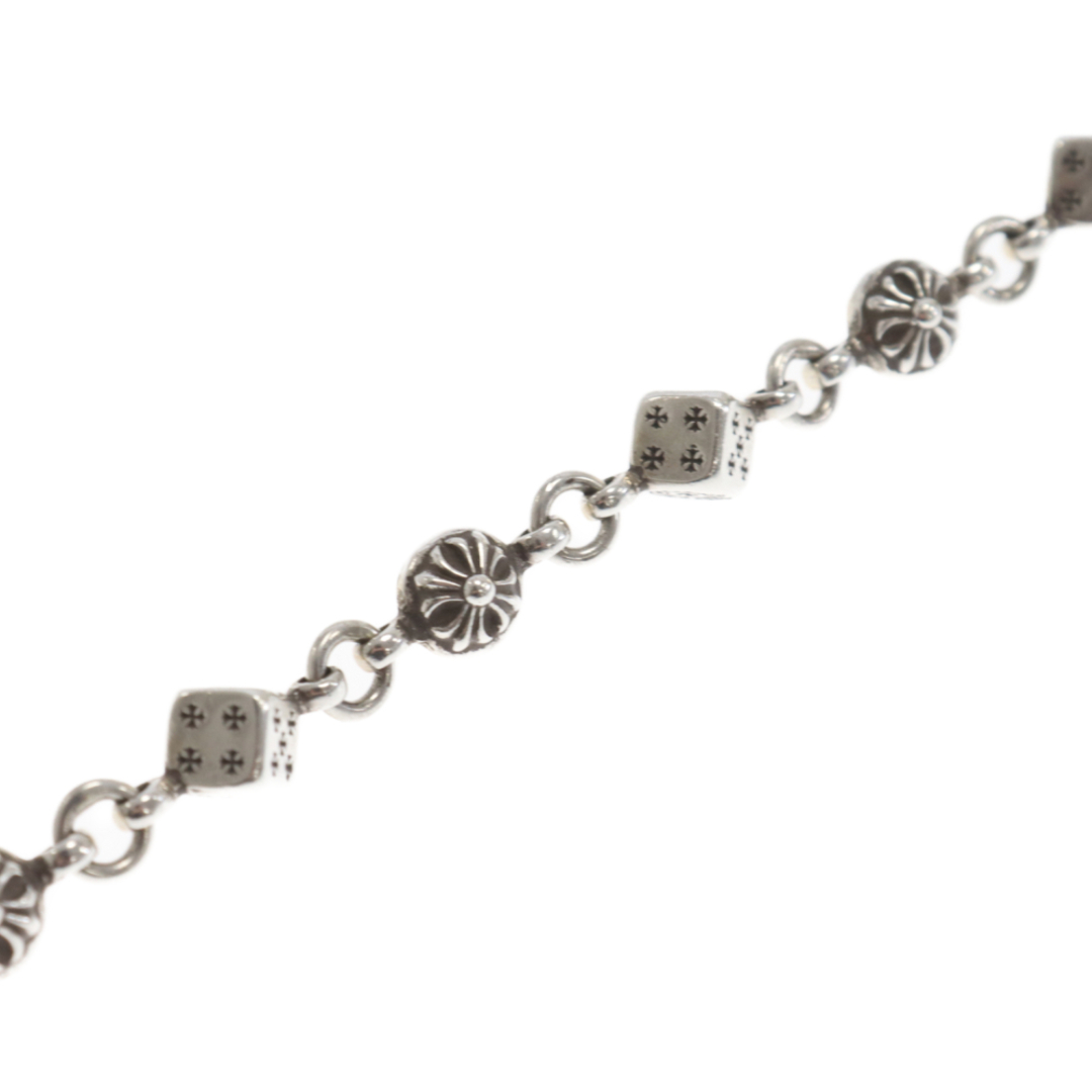 Chrome Hearts(クロムハーツ)のCHROME HEARTS クロムハーツ Dice And Crossball Bracelet/ダイス クロスボール シルバーブレスレット 9LINK メンズのアクセサリー(ブレスレット)の商品写真