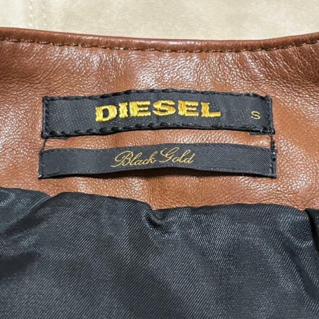 DIESEL(ディーゼル)のDIESEL(ディーゼル) ブルゾン レディース - ブラウン×黒×グレーベージュ 長袖/レザー/春/秋 レディースのジャケット/アウター(ブルゾン)の商品写真