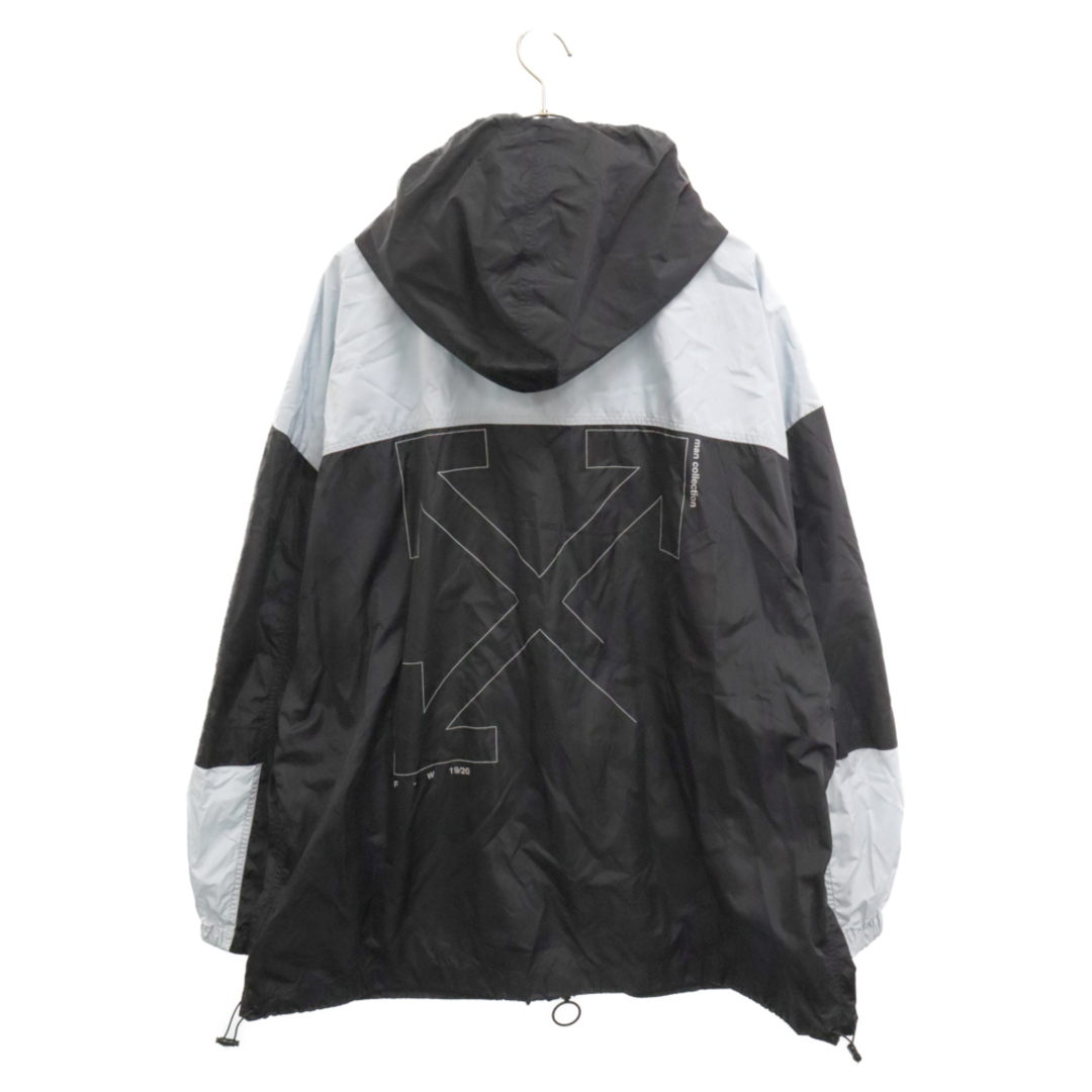 OFF-WHITE(オフホワイト)のOFF-WHITE オフホワイト UNFINISHED WINDBREAKER アンフィニッシュドウインドブレーカー オーバーサイズナイロンジャケット ブラック OMEA169E19E06003 メンズのジャケット/アウター(ナイロンジャケット)の商品写真