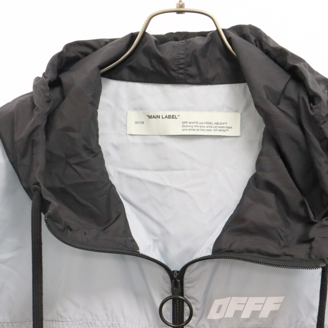 OFF-WHITE(オフホワイト)のOFF-WHITE オフホワイト UNFINISHED WINDBREAKER アンフィニッシュドウインドブレーカー オーバーサイズナイロンジャケット ブラック OMEA169E19E06003 メンズのジャケット/アウター(ナイロンジャケット)の商品写真