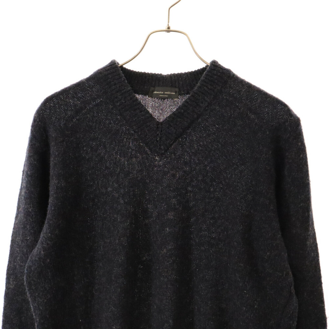 ROBERTO COLLINA(ロベルトコリーナ)のroberto collina ロベルトコリーナ V^Neck Wool Knit A1015KSW152 Vネック ウール ニット セーター ブラック メンズのトップス(ニット/セーター)の商品写真