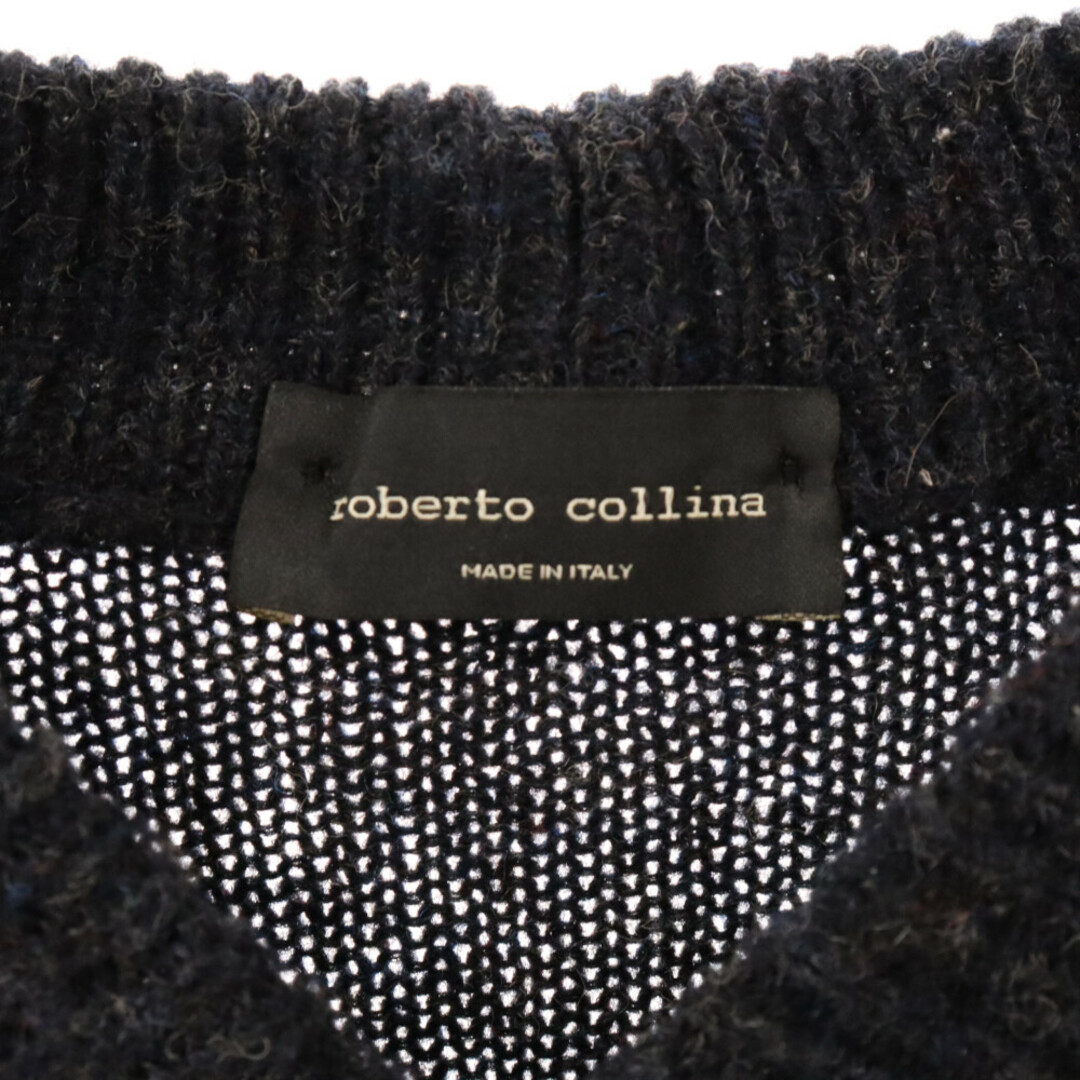 ROBERTO COLLINA(ロベルトコリーナ)のroberto collina ロベルトコリーナ V^Neck Wool Knit A1015KSW152 Vネック ウール ニット セーター ブラック メンズのトップス(ニット/セーター)の商品写真