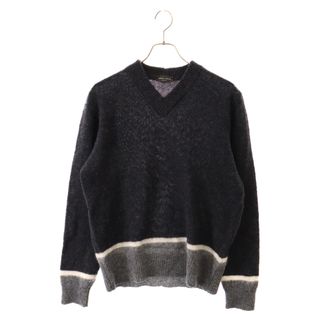 ROBERTO COLLINA - roberto collina ロベルトコリーナ V^Neck Wool Knit A1015KSW152 Vネック ウール ニット セーター ブラック