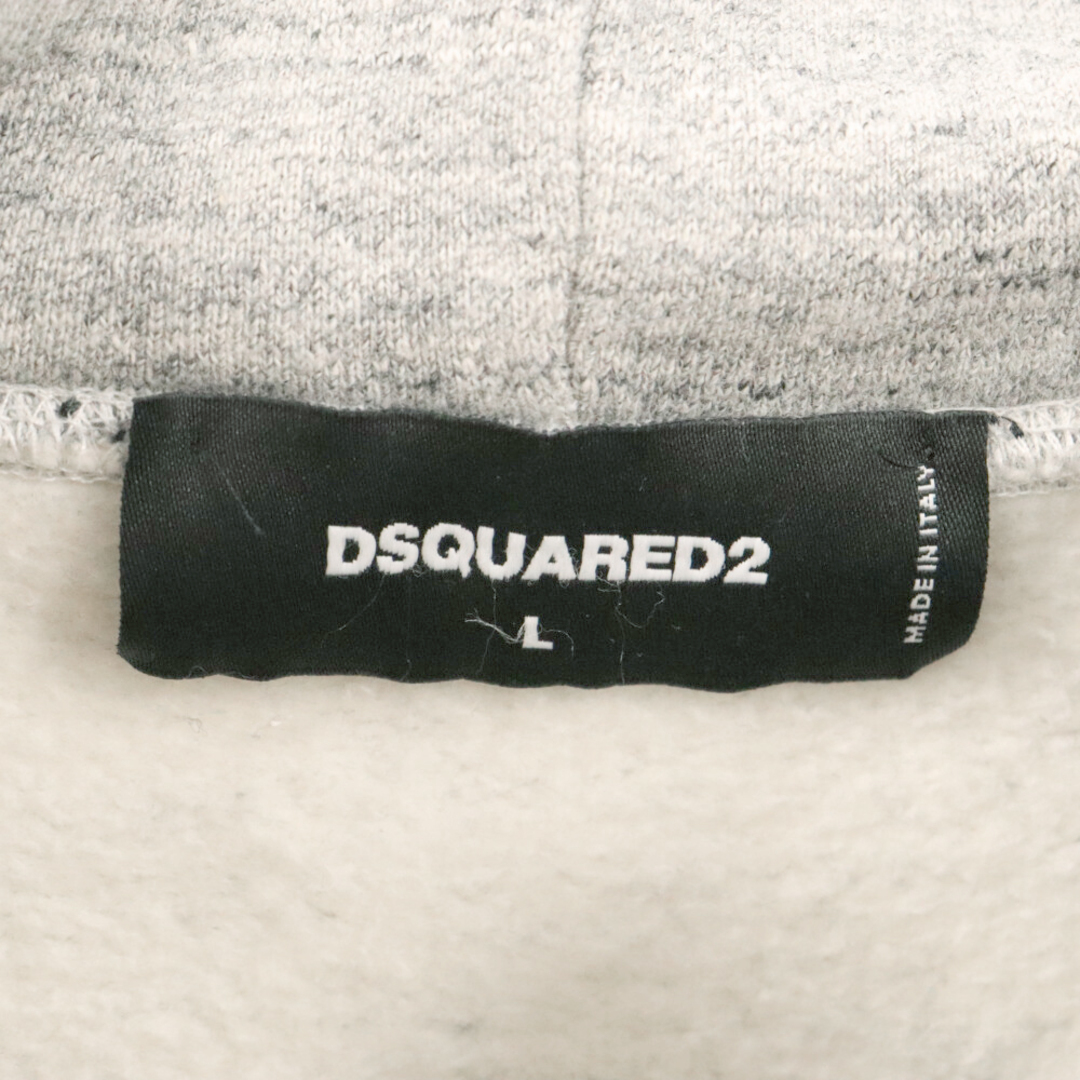 DSQUARED2(ディースクエアード)のDSQUARED2 ディースクエアード 21AW ASYMMETRIC TWOTONE HOODIE アシンメトリー ツートーン 再構築フーディパーカー グレー/パープル S74GU0475 メンズのトップス(パーカー)の商品写真