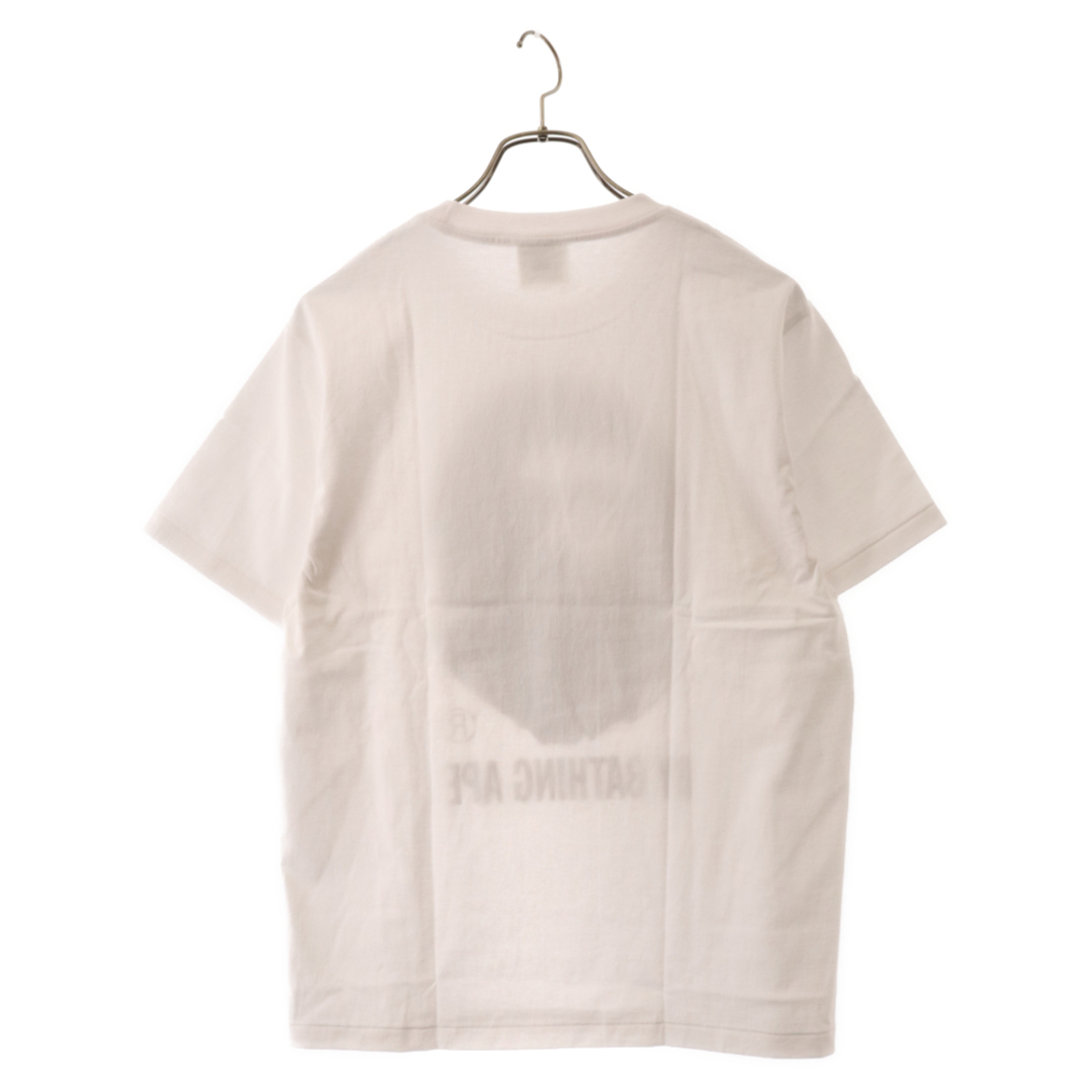 A BATHING APE(アベイシングエイプ)のA BATHING APE アベイシングエイプ チェック柄 両面ビッグロゴプリント クルーネック半袖Tシャツ ホワイト メンズのトップス(Tシャツ/カットソー(半袖/袖なし))の商品写真