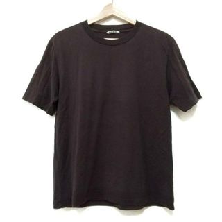 オーラリー(AURALEE)のAURALEE(オーラリー) 半袖Tシャツ サイズ1 S レディース美品  - ダークブラウン クルーネック(Tシャツ(半袖/袖なし))