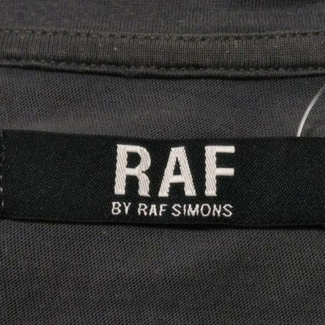 RAF BY RAF SIMONS(ラフバイラフシモンズ) 長袖Tシャツ サイズS メンズ - ダークグレー Vネック 綿 メンズのトップス(Tシャツ/カットソー(七分/長袖))の商品写真