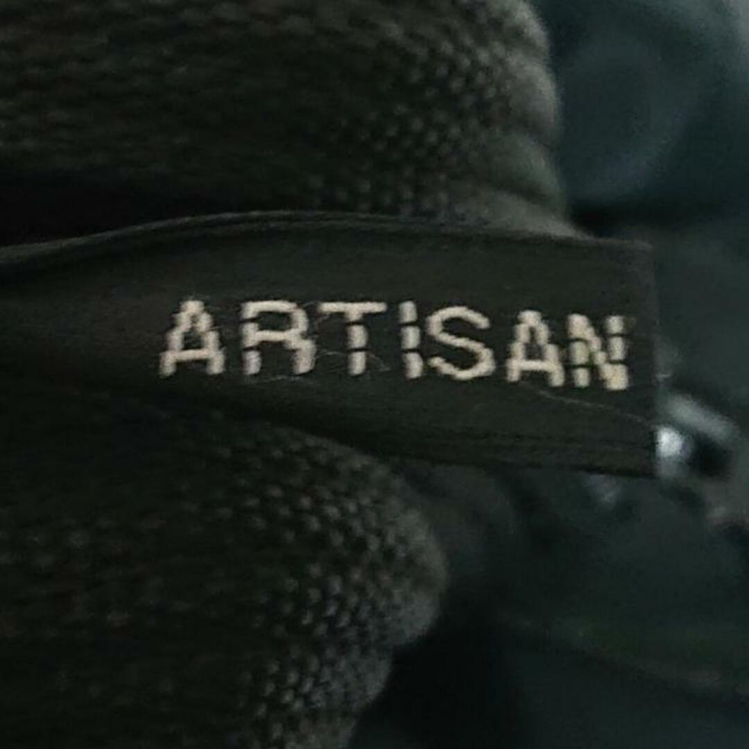 Artisan&Artist(アルティザンアンドアーティスト)のARTISAN&ARTIST(アルティザン&アーティスト) ハンドバッグ - 黒 ギャザー ナイロン×レザー レディースのバッグ(ハンドバッグ)の商品写真