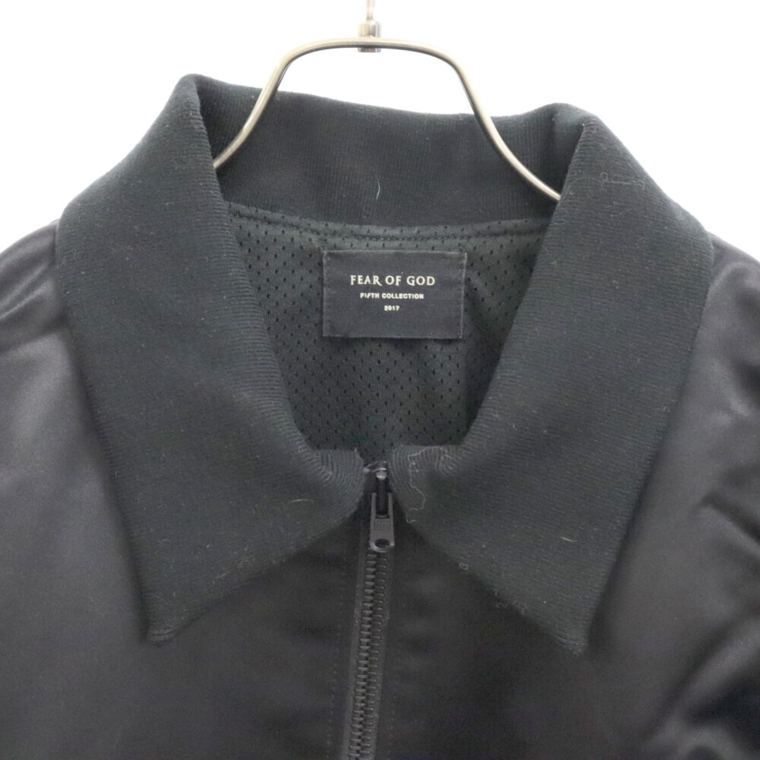 FEAR OF GOD(フィアオブゴッド)のFEAR OF GOD フィアオブゴッド 5TH COLLECTION SATIN HALF ZIP COACHES JACKET サテン ハーフジップ コーチジャケット ブラック FEA-5C-17-NPJKT レディースのジャケット/アウター(その他)の商品写真