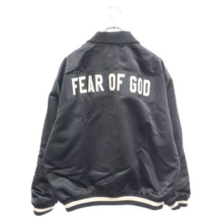 フィアオブゴッド(FEAR OF GOD)のFEAR OF GOD フィアオブゴッド 5TH COLLECTION SATIN HALF ZIP COACHES JACKET サテン ハーフジップ コーチジャケット ブラック FEA-5C-17-NPJKT(その他)