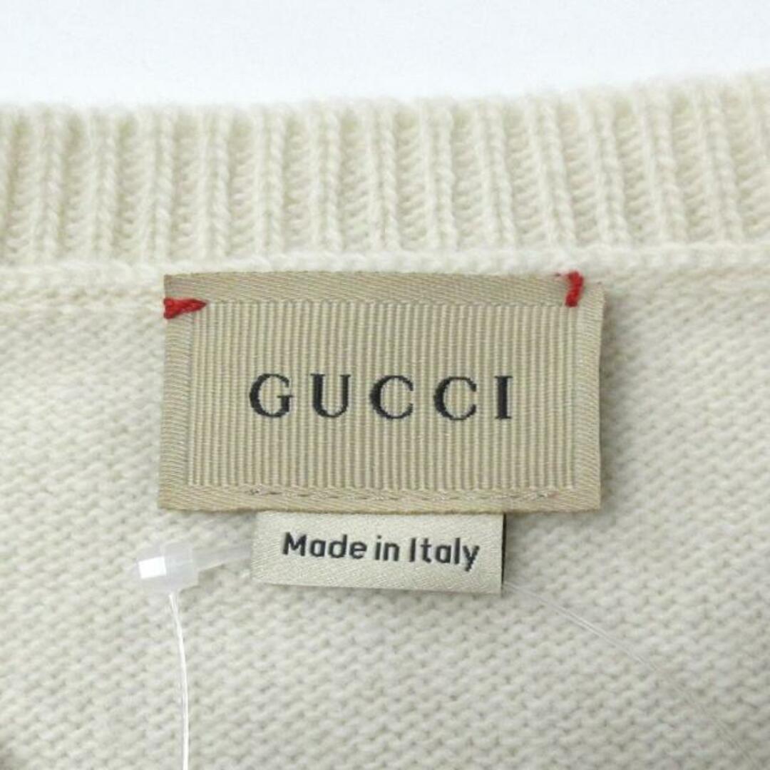 Gucci(グッチ)のGUCCI(グッチ) ベスト サイズ12 L レディース美品  - 7031111 アイボリー×レッド×マルチ キッズサイズ レディースのトップス(ベスト/ジレ)の商品写真