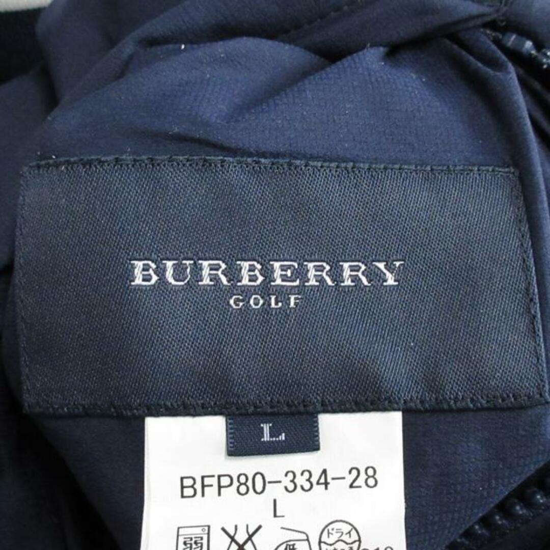 BURBERRYGOLF(バーバリーゴルフ) 長袖カットソー サイズL メンズ美品  - ネイビー×グレー Vネック/リバーシブル/袖取り外し可 メンズのトップス(Tシャツ/カットソー(七分/長袖))の商品写真