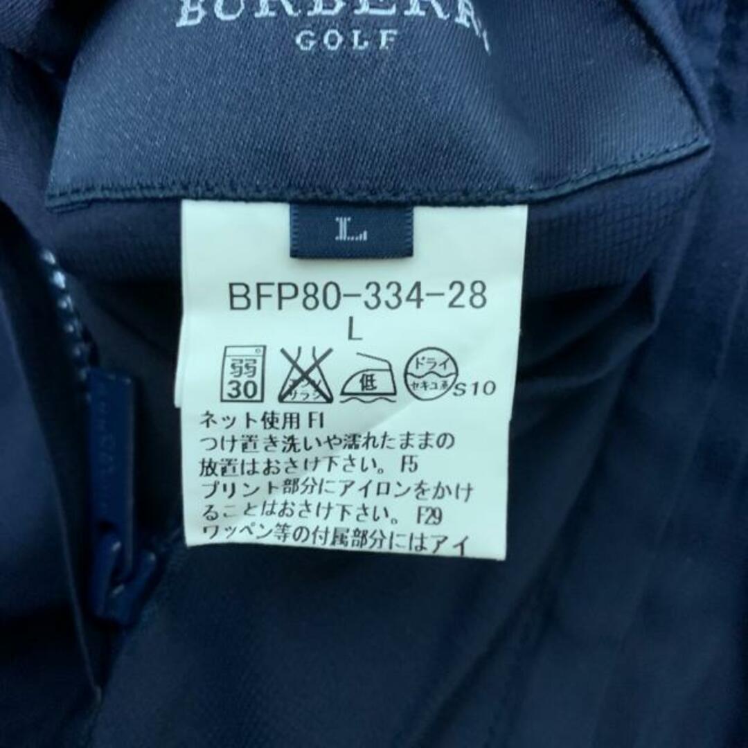 BURBERRYGOLF(バーバリーゴルフ) 長袖カットソー サイズL メンズ美品  - ネイビー×グレー Vネック/リバーシブル/袖取り外し可 メンズのトップス(Tシャツ/カットソー(七分/長袖))の商品写真