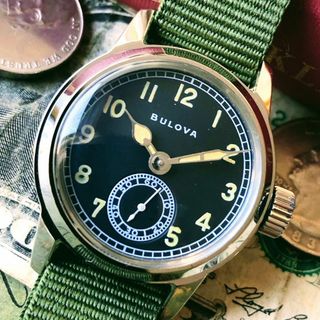 ブローバ(Bulova)の#2980【人気のミリタリー】メンズ 腕時計 ブローバ WW2 手巻 動作品 (腕時計(アナログ))