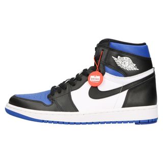 ナイキ(NIKE)のNIKE ナイキ AIR JORDAN1 RETRO HIGH OG ROYAL TOE エアジョーダン1 ロイヤルトゥ ハイカットスニーカー ホワイト/ブラック/ブルー US10.5/28.5cm 555088-041(スニーカー)