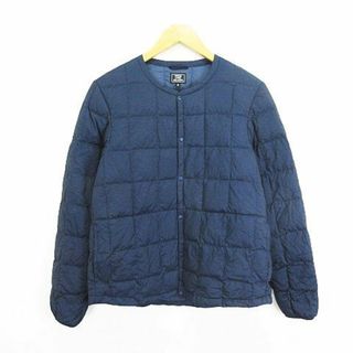 ユナイテッドアローズグリーンレーベルリラクシング(UNITED ARROWS green label relaxing)のグリーンレーベルリラクシング ダウンジャケット 長袖 ノーカラー M ネイビー(ダウンジャケット)