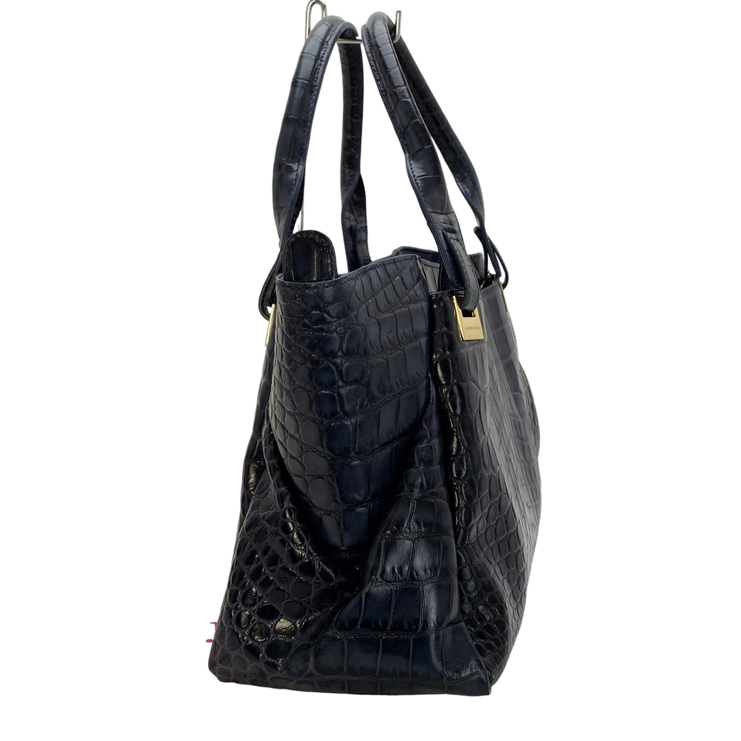 【極美品】メルディアナ社　レザージュエルズ　クリスタルレプティル　クロコ型押しレ レディースのバッグ(ハンドバッグ)の商品写真