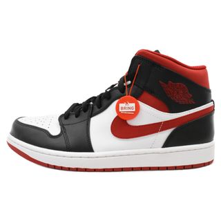 ナイキ(NIKE)のNIKE ナイキ AIR JORDAN 1 MID WHITE/GYM RED-BLACK エアジョーダン1 ミッドカットスニーカー 554724‐122 ホワイト/レッド/ブラック US11/29.0cm(スニーカー)