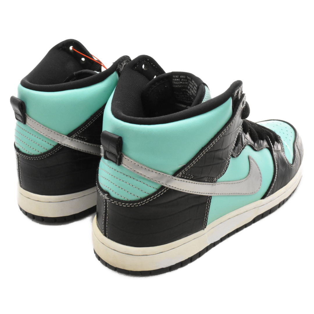 NIKE(ナイキ)のNIKE SB ナイキエスビー ×DIAMOND SUPPLY DUNK HIGH PREMIUM SB TIFFANY ダイヤモンドサプライ ダンク ハイカットスニーカー ティファニー ブルー/ブラック US9.5 653599-400 メンズの靴/シューズ(スニーカー)の商品写真